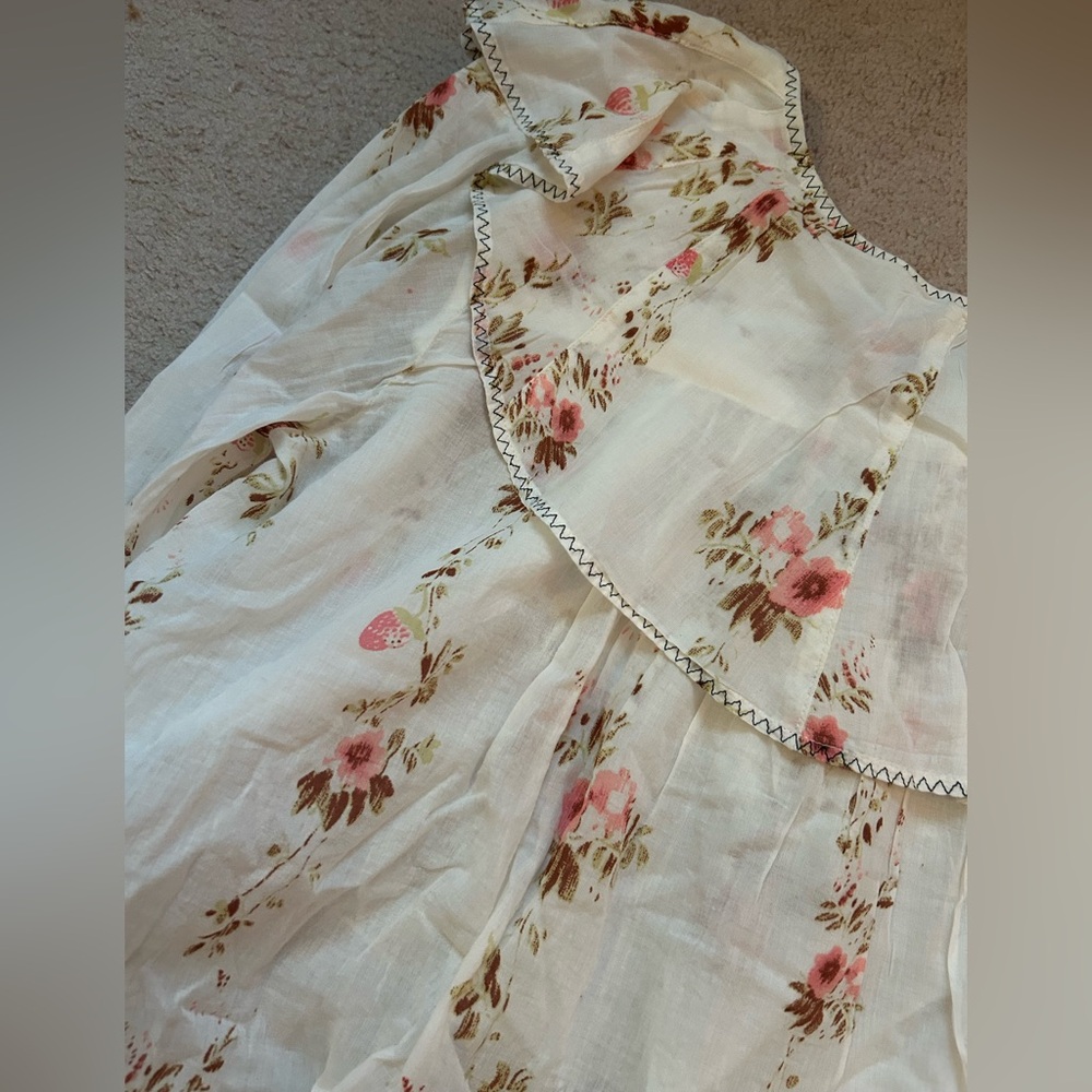 NWT Free People Camilla Printed Blouse - Picture 9 of 9